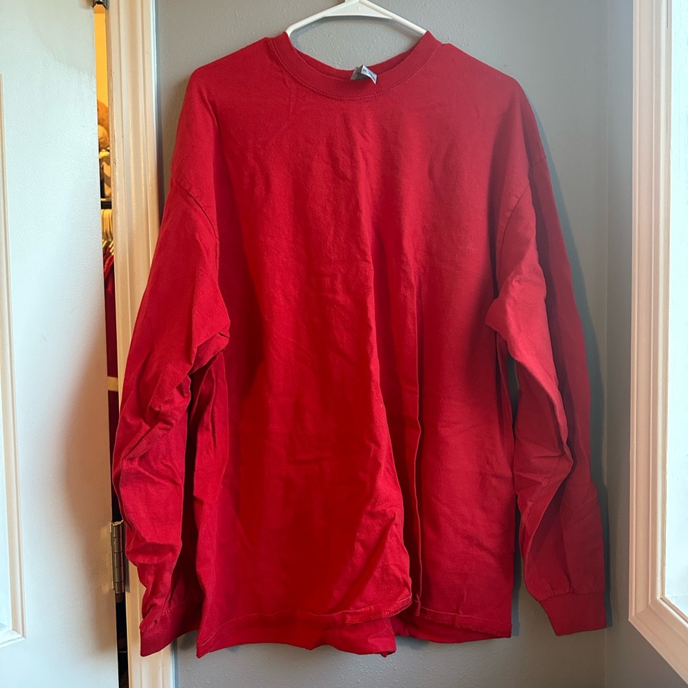 Plain Red Long Sleeve Shirt